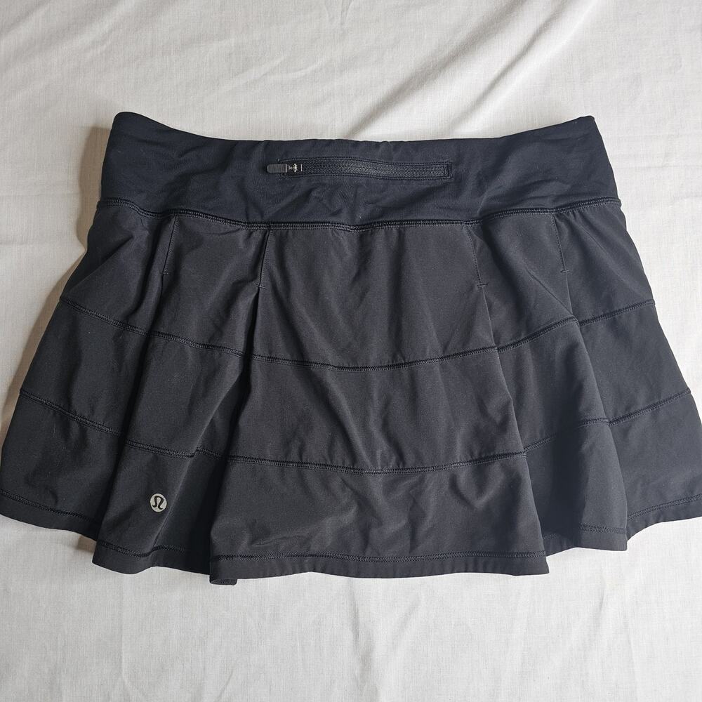 Lululemon Pace Rival Black Tennis Golf Pickleball Skort Skirt Size 8 Activewear - Picture 4 of 10